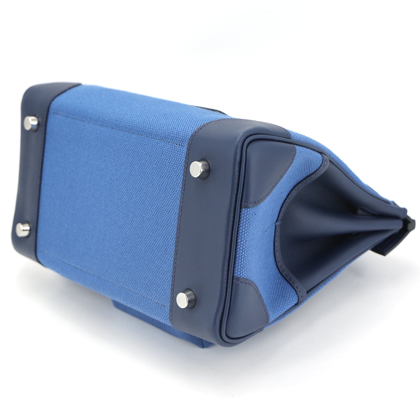 HERMÈS Limited Edition Birkin Cargo 25 Bleu Egee Toile Goeland canvas Swift Palladium hardware K (2025)