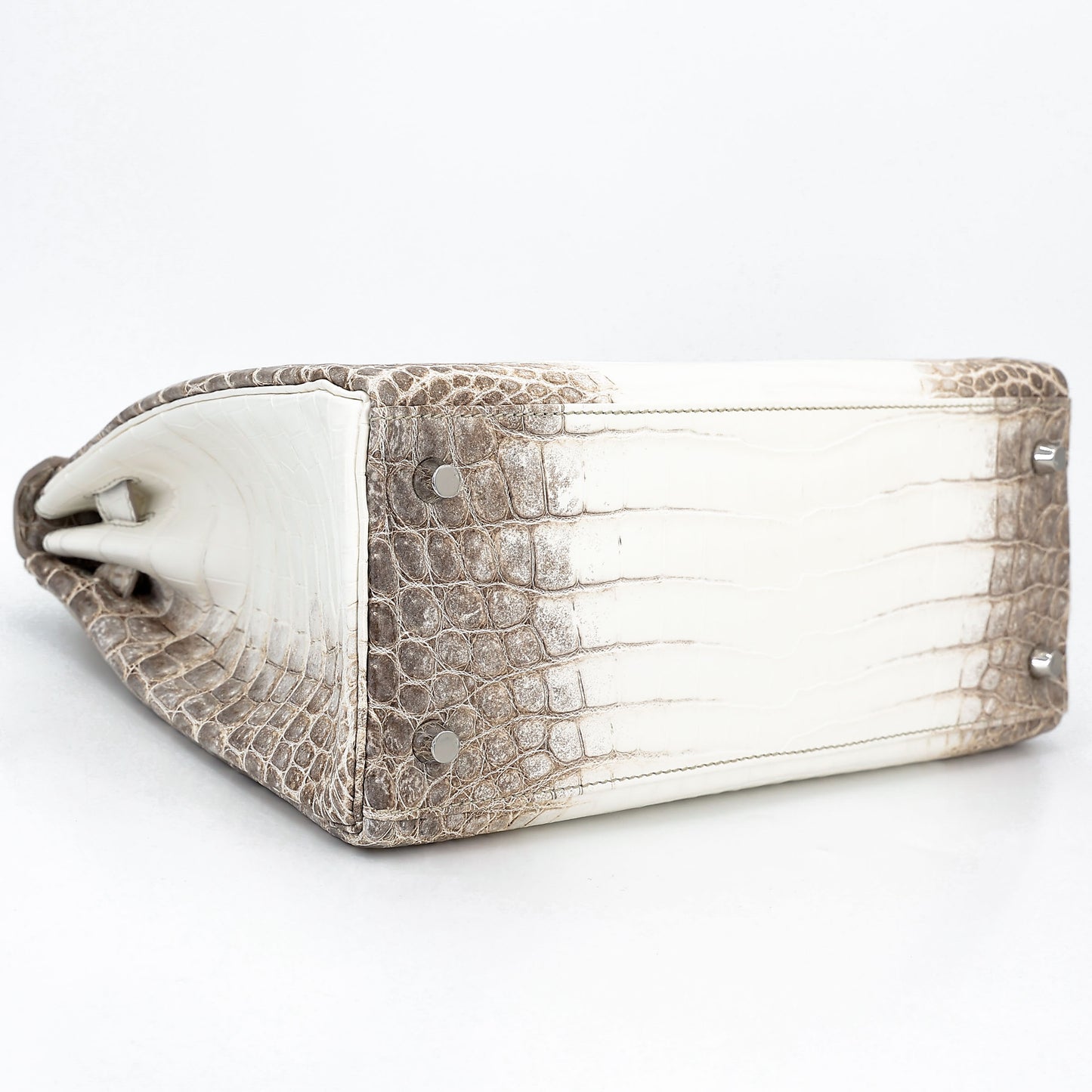 HERMÈS Limited Edition Kelly 28 Himalaya Matte Niloticus Crocodile Diamond White Gold hardware Z (2021)