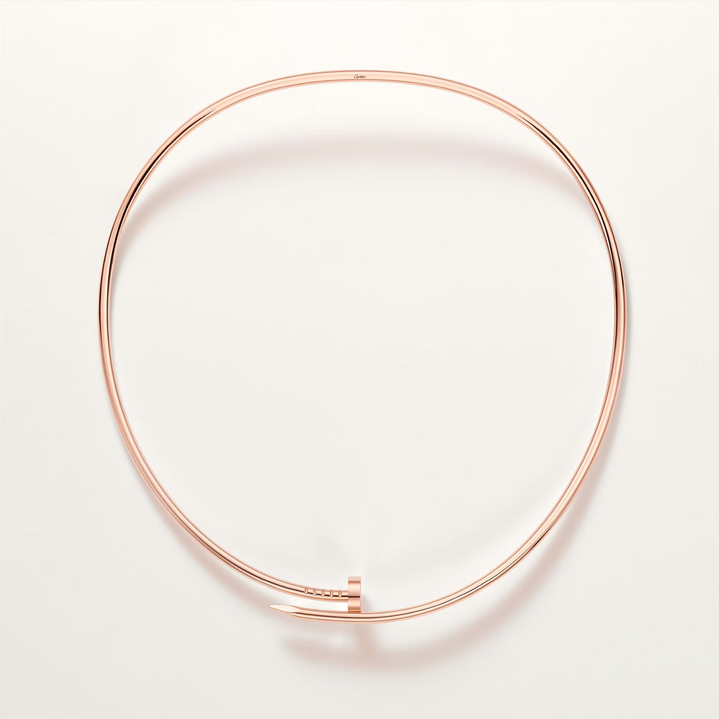 Cartier Juste un Clou torque necklace, small model, reverse-set diamonds 2025