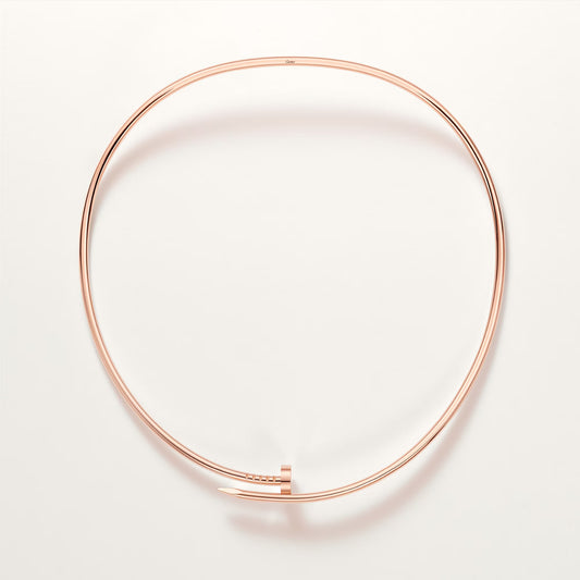 Cartier Juste un Clou torque necklace, small model, reverse-set diamonds 2025