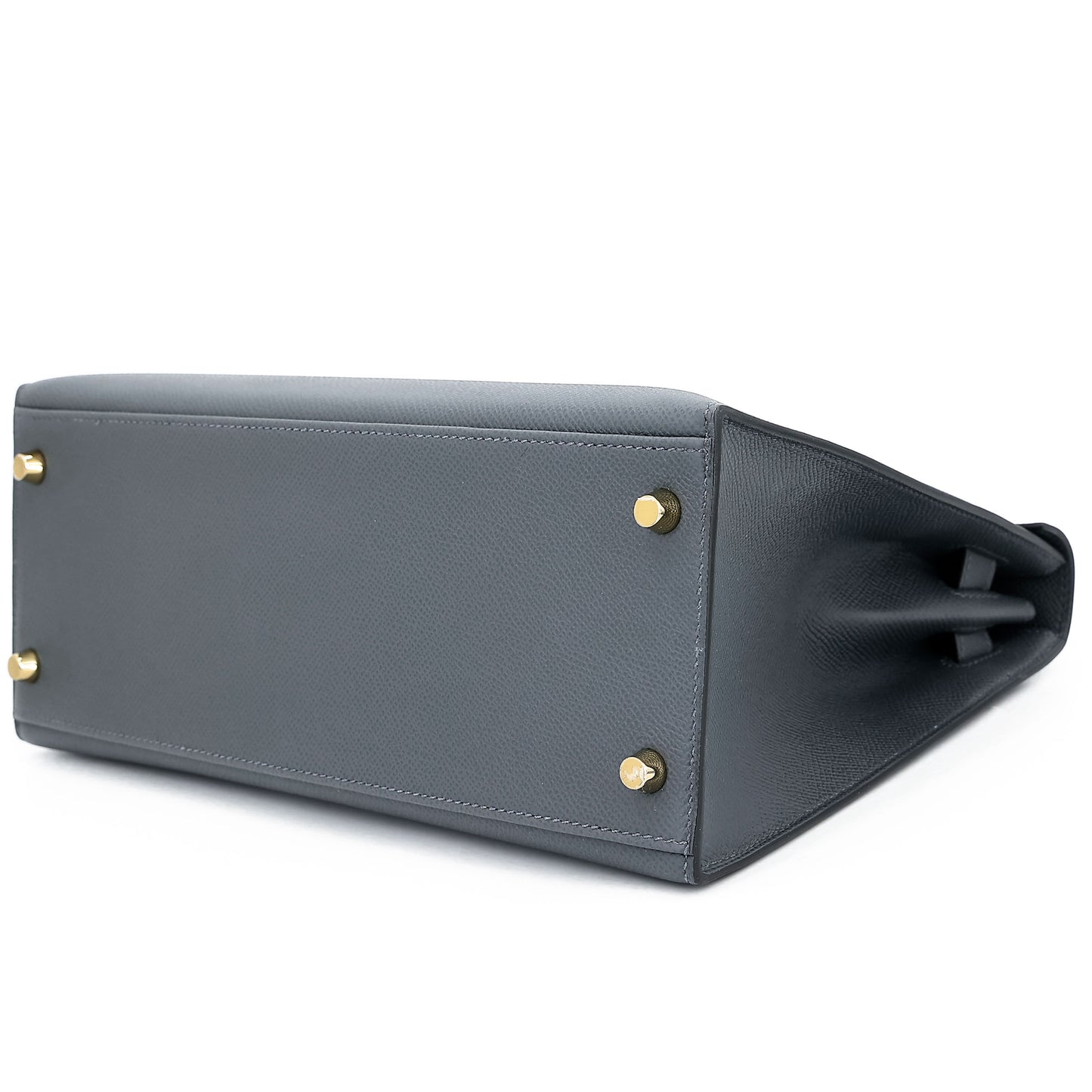 HERMÈS Kelly 28 Sellier Gris misty (H0) Epsom Permabrass hardware W (2024)