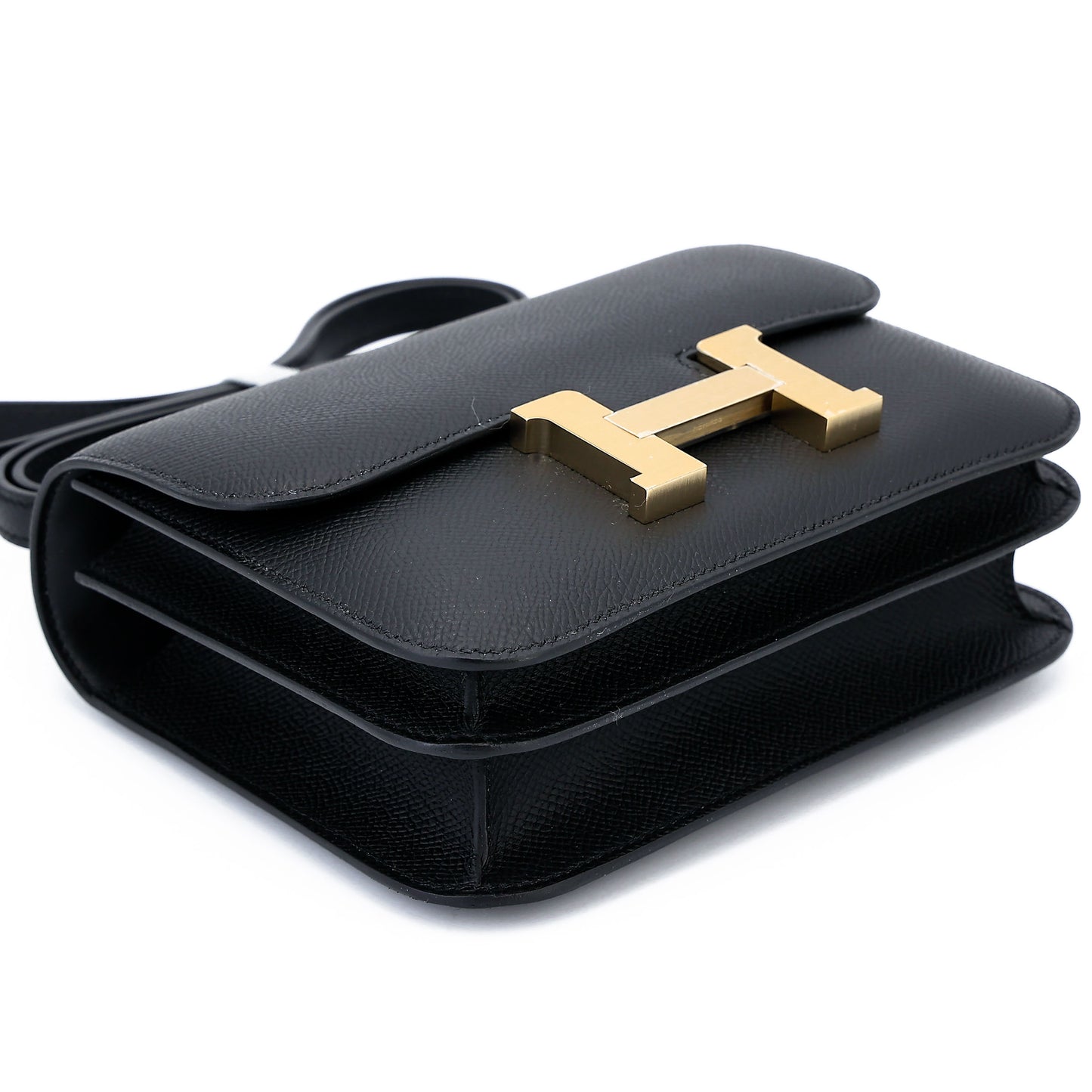 HERMÈS Constance Mini Noir (89) Epsom Brushed Gold hardware K (2025)