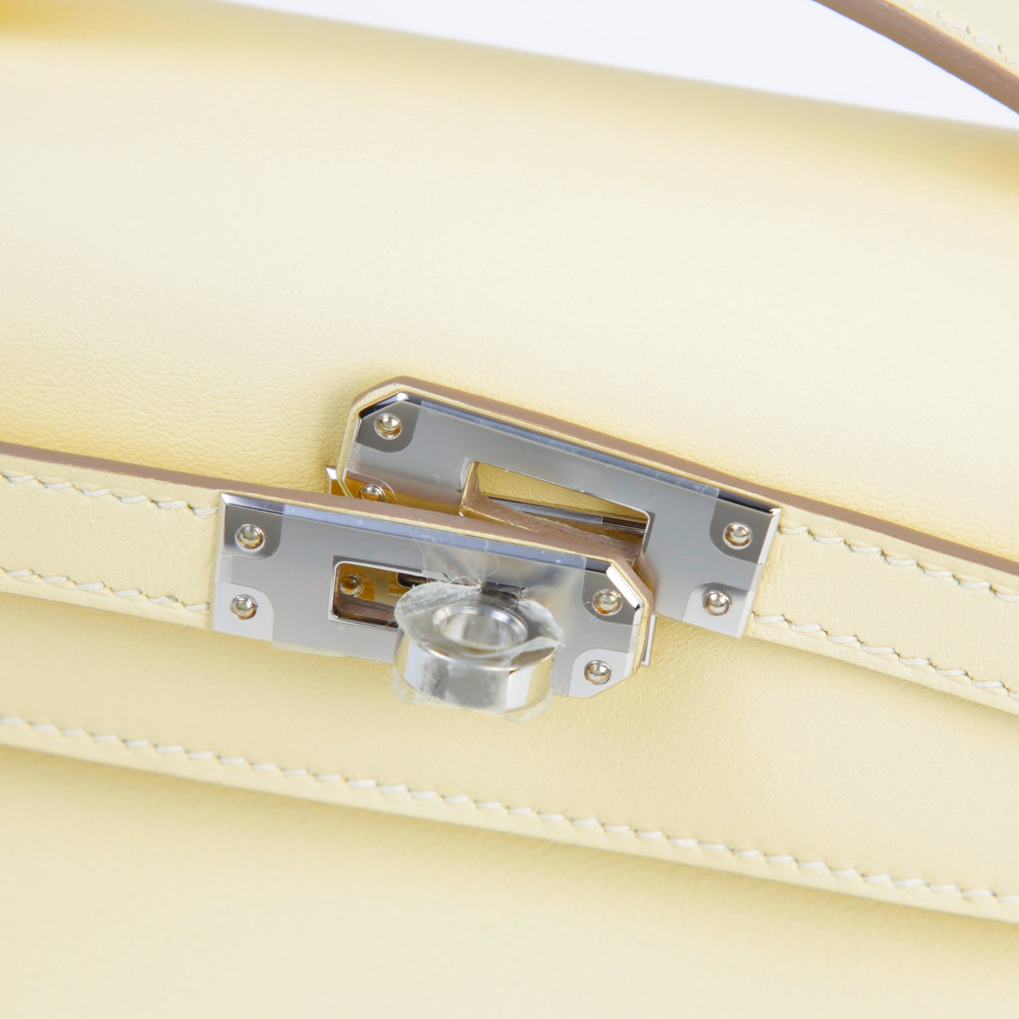 HERMÈS Kelly Pochette Jaune milton (i8) Swift Palladium hardware K (2025)