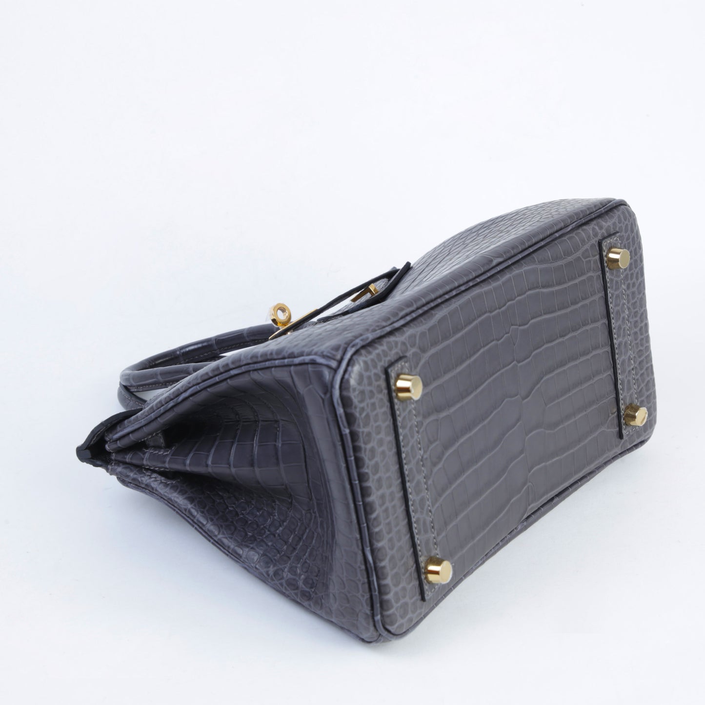 HERMÈS Birkin 25 Graphite Porosus Crocodile Gold hardware K (2025)