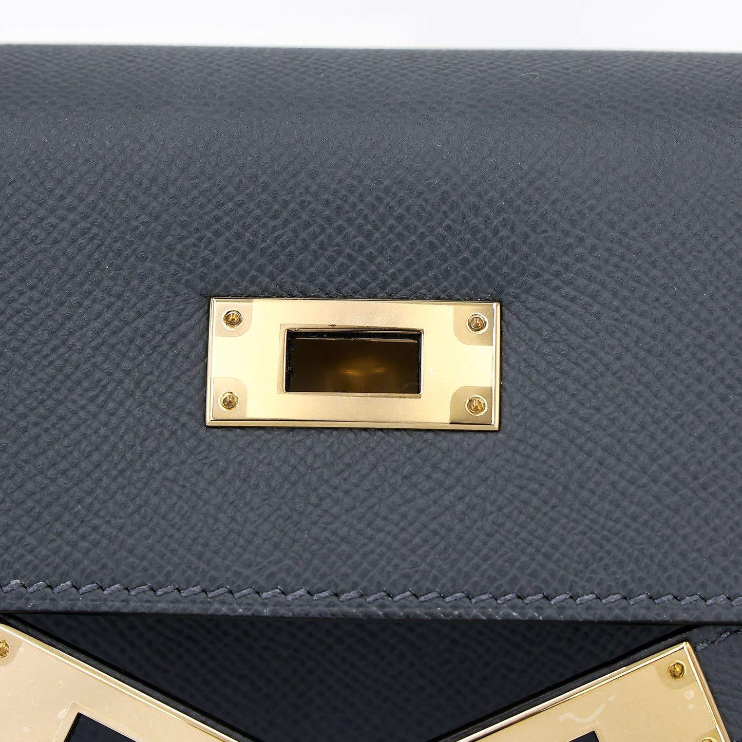 HERMÈS Kelly 28 Sellier Gris misty (H0) Epsom Permabrass hardware W (2024)