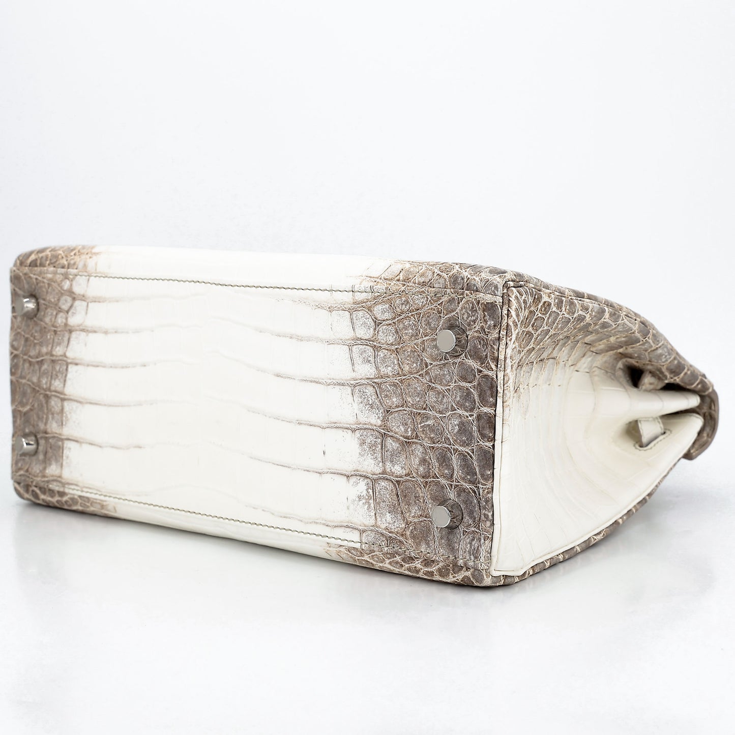HERMÈS Limited Edition Kelly 28 Himalaya Matte Niloticus Crocodile Diamond White Gold hardware Z (2021)
