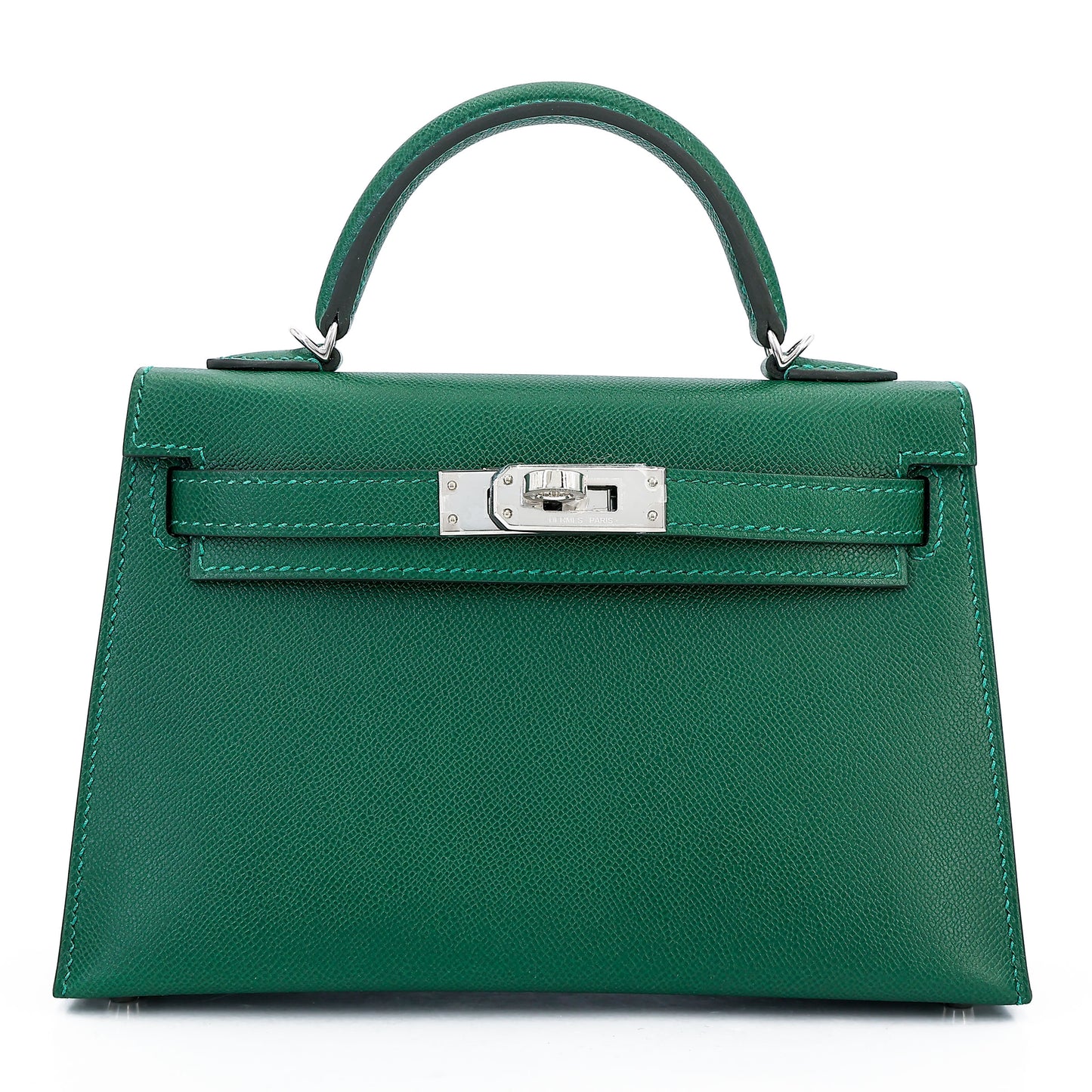 HERMÈS Mini Kelly II Vert Moyen (65) Madame Palladium hardware W (2024)