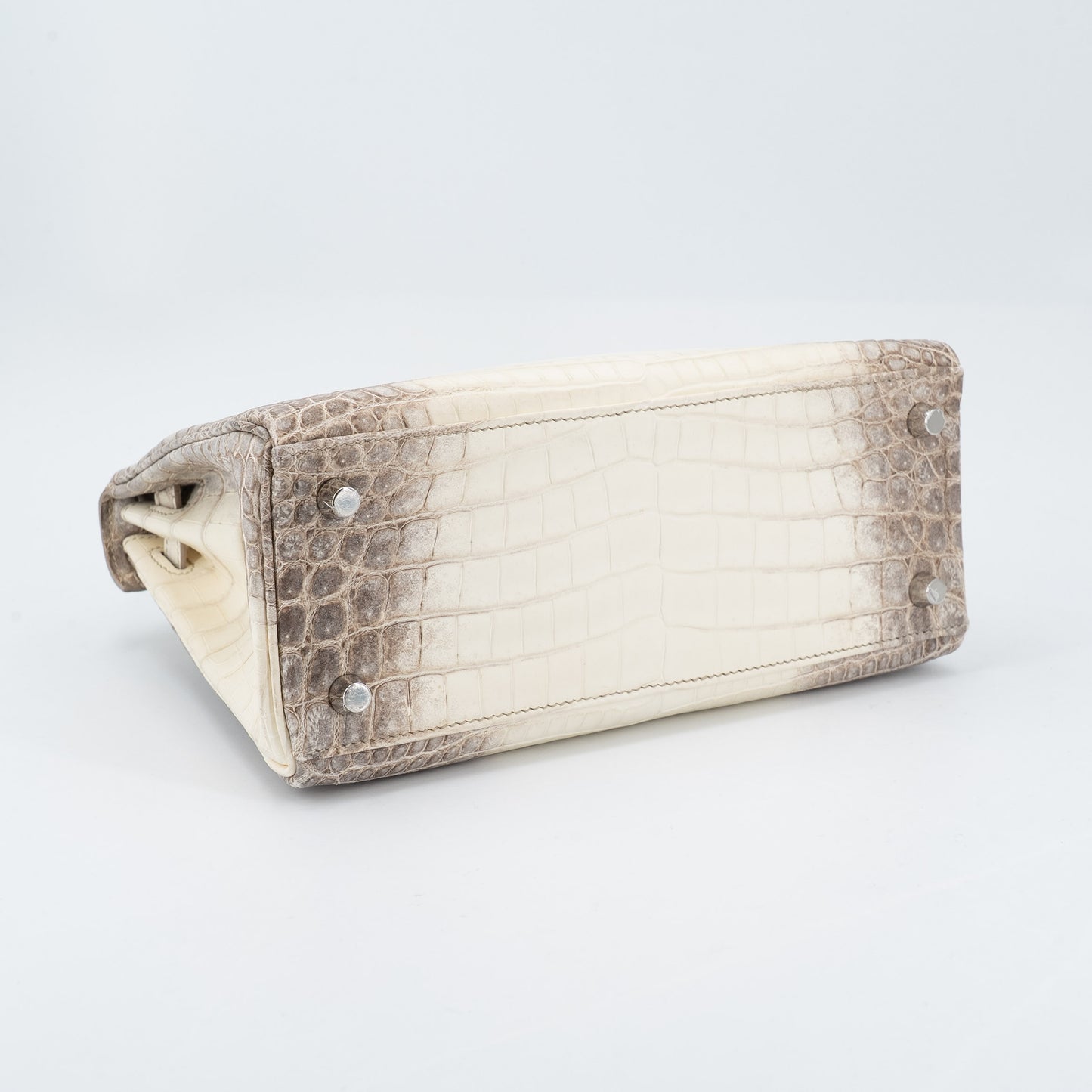 HERMÈS Limited Edition Kelly 25 Himalaya Matte Niloticus Crocodile Diamond White Gold hardware Z (2021)