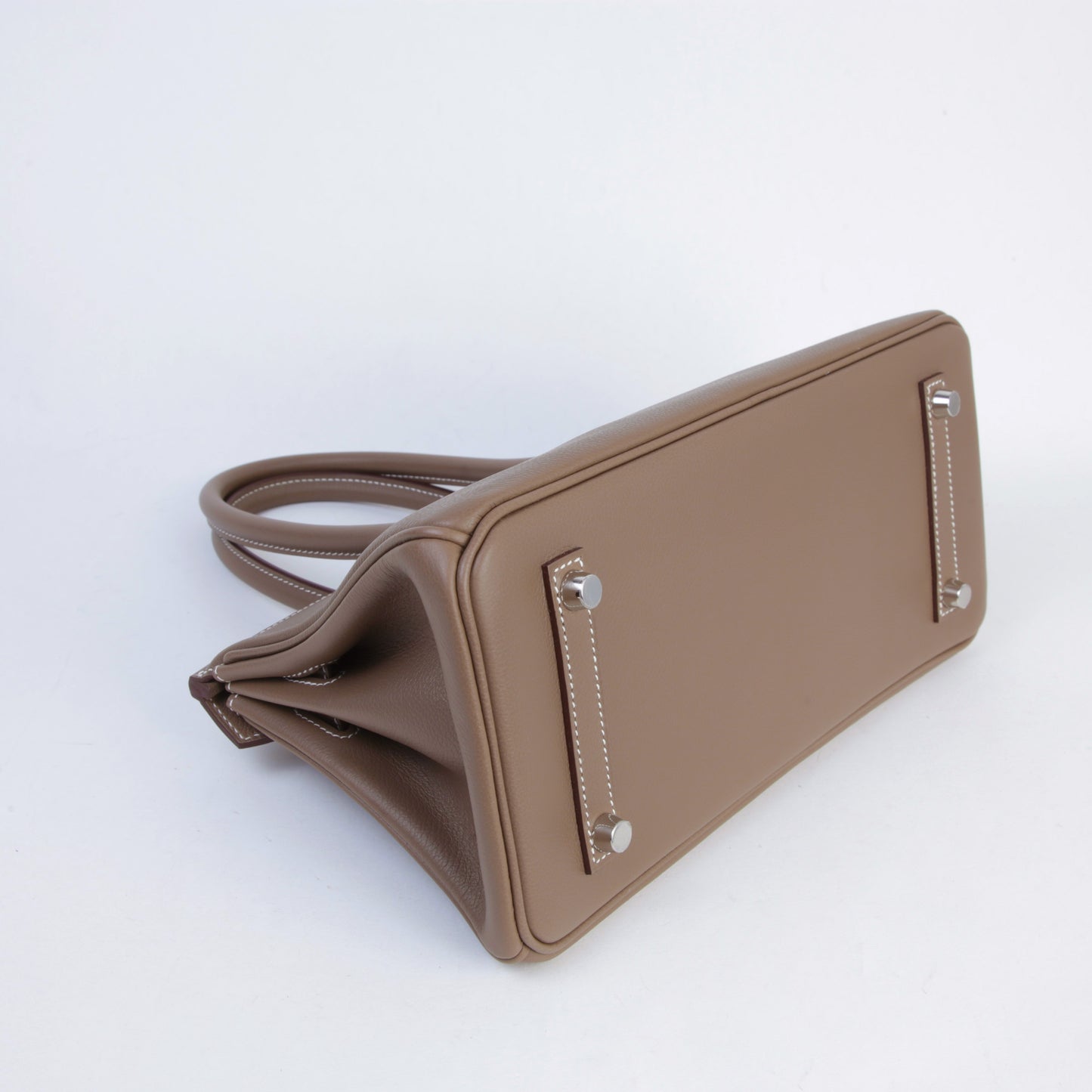 HERMÈS Birkin Shoulder Light 29 Etoupe (18) Evercolor Palladium hardware K (2025)