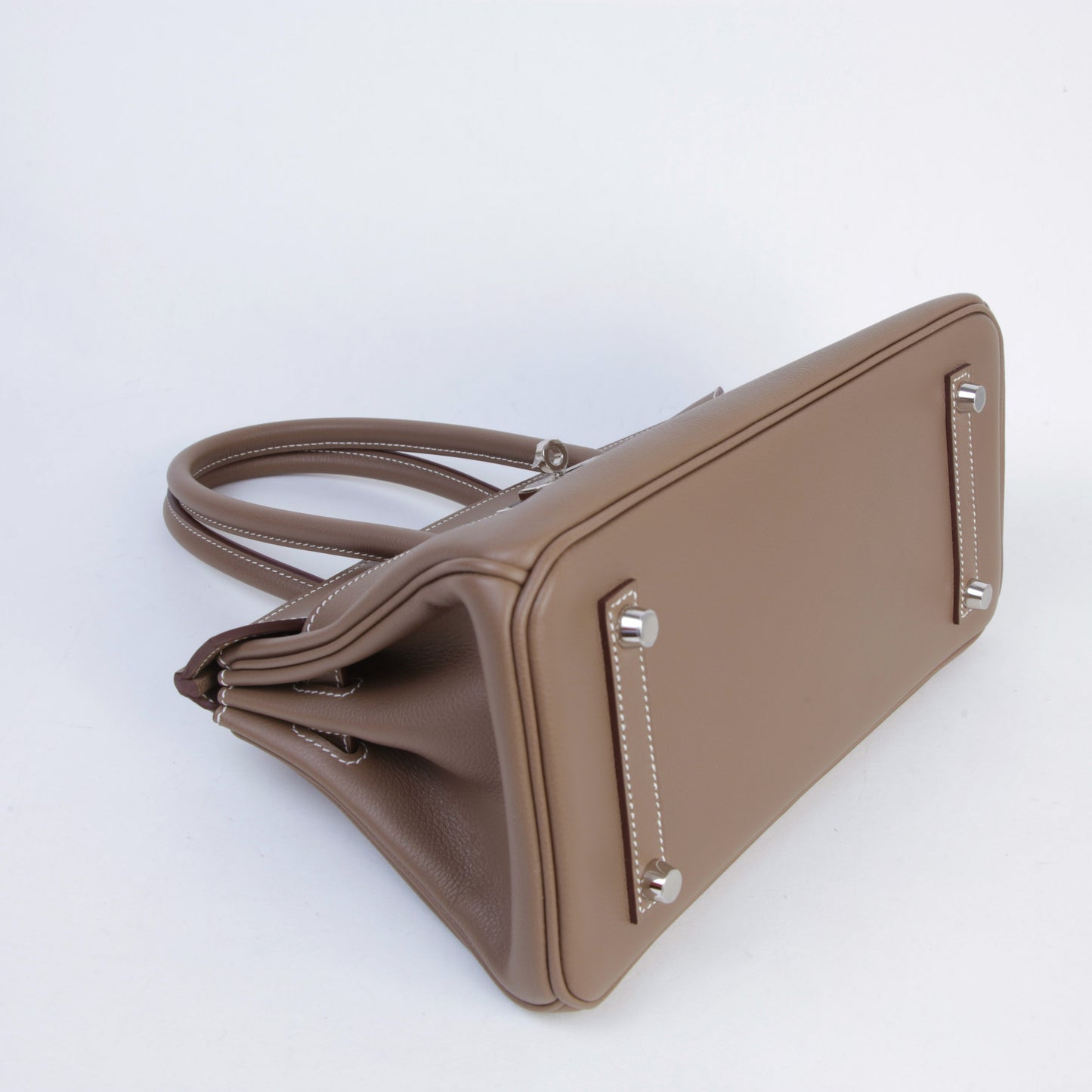 HERMÈS Birkin Shoulder Light 29 Etoupe (18) Evercolor Palladium hardware K (2025)