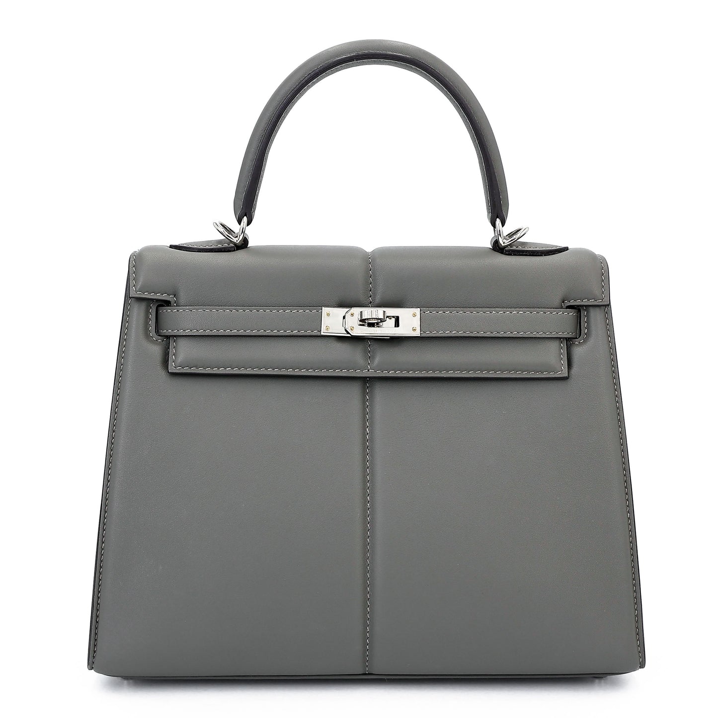 HERMÈS Limited Edition Kelly 25 Padded Sellier Gris Meyer (0L) Swift Palladium hardware B (2023)