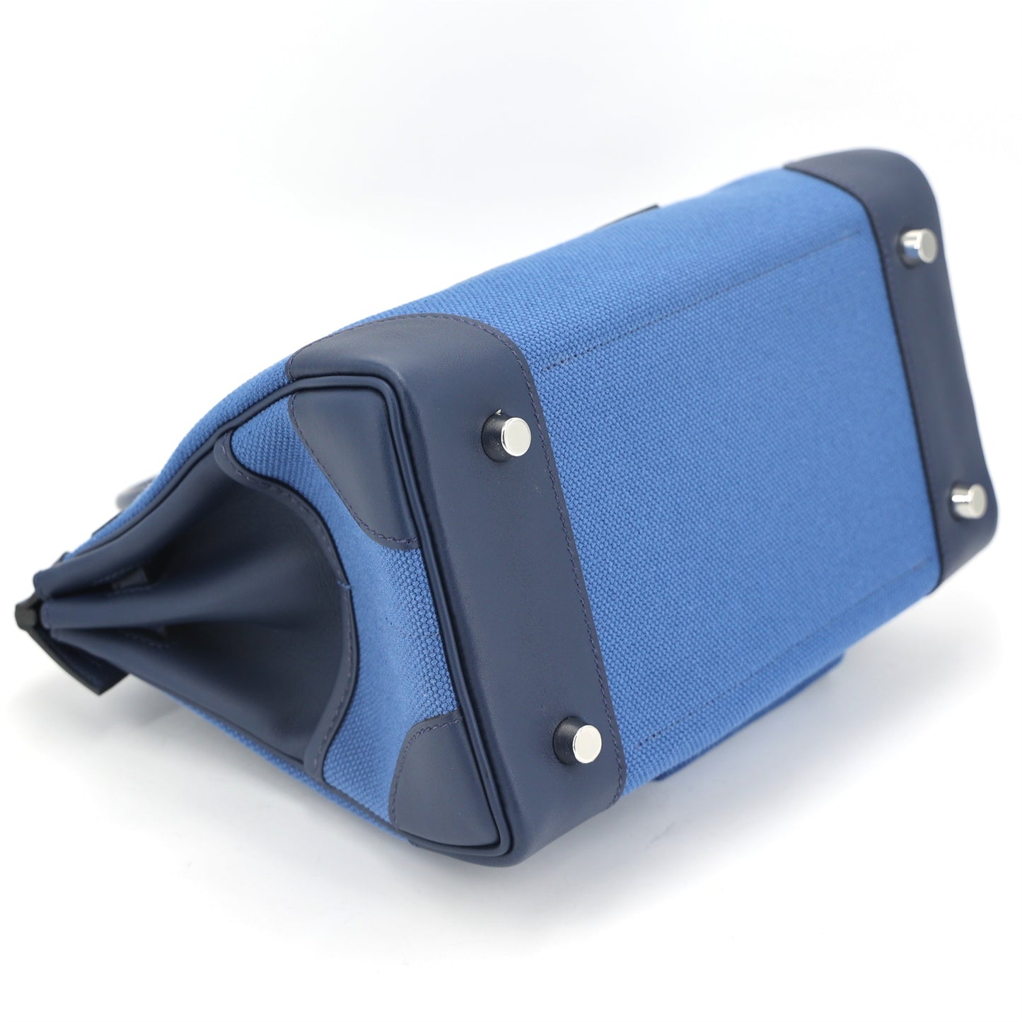 HERMÈS Limited Edition Birkin Cargo 25 Bleu Egee Toile Goeland canvas Swift Palladium hardware K (2025)